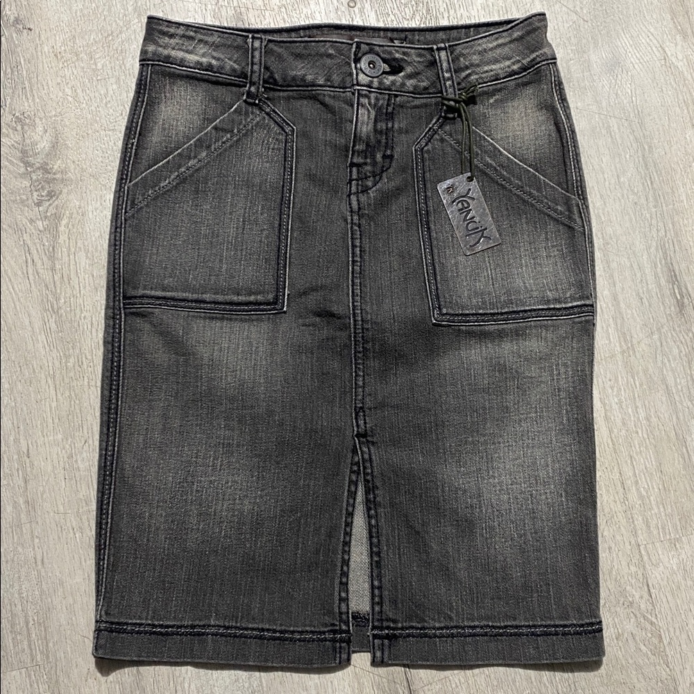 NWT Yanuk Y2K Stella Gray Denim Skirt